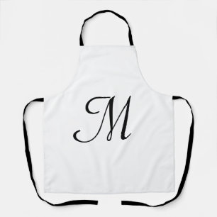 simple minimal monogram logo personalized baking エプロン