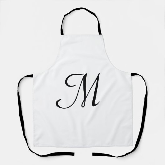 simple minimal monogram logo personalized baking エプロン (正面)