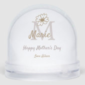 simple minimal mother's day monogram golden gray f (裏面)