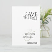 Simple minimal Photo Save the Date Card 招待状 (スタンド正面)