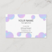 Simple Minimal Pink Blue Purple Gradient Dot Frame 名刺 (裏面)