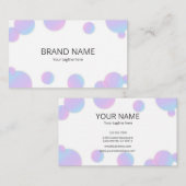 Simple Minimal Pink Blue Purple Gradient Dot Frame 名刺 (正面/裏面)
