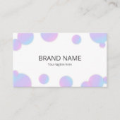 Simple Minimal Pink Blue Purple Gradient Dot Frame 名刺 (正面)
