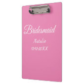 Simple minimal pink bridesmaid add name year text  クリップボード (左)