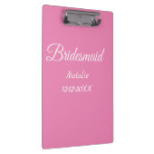 Simple minimal pink bridesmaid add name year text  クリップボード (右)