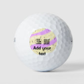 Simple minimal q r code add logo scan code name te ゴルフボール (正面)