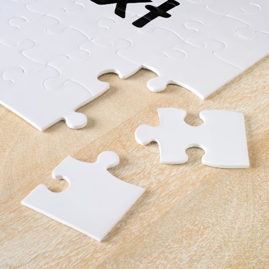 Simple minimal q r code add logo scan code name te ジグソーパズル (側面)