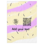 Simple minimal q r code add logo scan code name te テーブルクロス (正面)