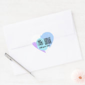 Simple minimal q r code add logo scan code name te ハートシール (封筒)