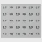 Simple minimal q r code add logo scan code name te ラッピングペーパー (フラット)
