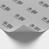 Simple minimal q r code add logo scan code name te ラッピングペーパー (角)