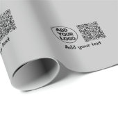 Simple minimal q r code add logo scan code name te ラッピングペーパー (ロールコーナー)