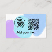 Simple minimal q r code add logo scan code name te 名刺 (裏面)