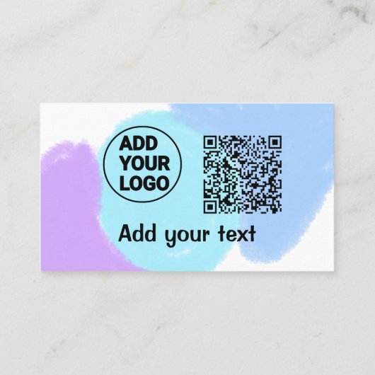 Simple minimal q r code add logo scan code name te 名刺 (裏面)