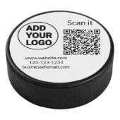 Simple minimal q r code add logo scan code name we アイスホッケーパック (3/4)
