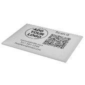 Simple minimal q r code add logo scan code name we カッティングボード (角)