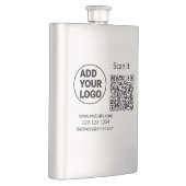Simple minimal q r code add logo scan code name we フラスク (右)