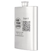 Simple minimal q r code add logo scan code name we フラスク (左)