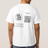 Simple minimal q r code add logo scan code name we tシャツ (裏面)