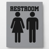 Simple Minimal Restroom Bathroom Toilet WC フォトプラーク (正面)