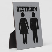 Simple Minimal Restroom Bathroom Toilet WC フォトプラーク (側面)