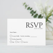 Simple minimal rsvp card 招待状 (スタンド正面)