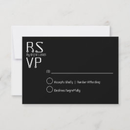 Simple Minimal rsvp card 招待状