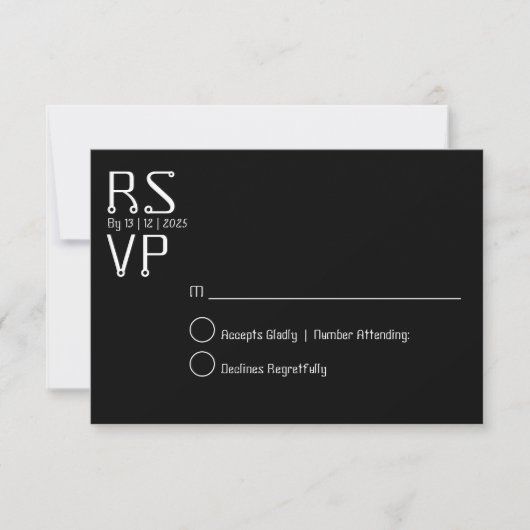Simple Minimal rsvp card 招待状 (正面)