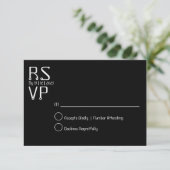Simple Minimal rsvp card 招待状 (スタンド正面)