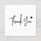simple minimal script thank you for your order スクエア名刺 (正面)