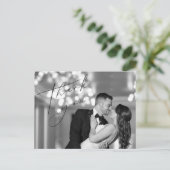 Simple Minimal Script Wedding Thank You Post Card ポストカード (スタンド正面)