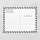 Simple Minimal Script Wedding Thank You Post Card ポストカード (裏面)
