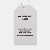 SIMPLE MINIMAL TEXT STYLE BUSINESS THANK YOU GIFT ギフトタグ (裏面)