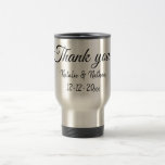 Simple minimal thank you couple name text date cus トラベルマグ<br><div class="desc">Design</div>