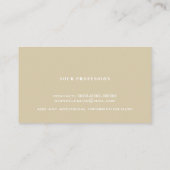 Simple Minimalist Beige  コーリングカード (裏面)