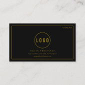 Simple Minimalist Black and Gold Business Card 名刺 (裏面)