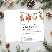 simple Minimalist Black and White Favorite Things 招待状