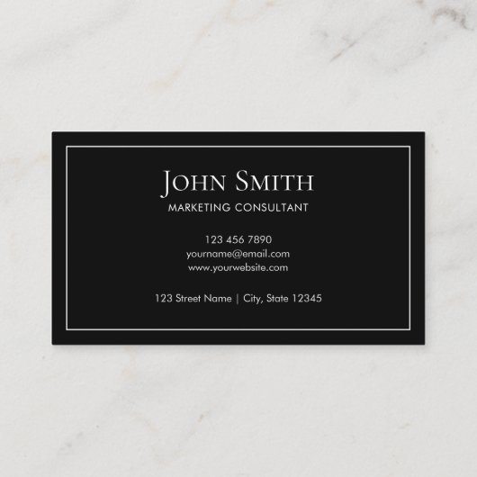 Simple Minimalist Black and White with Logo 名刺 (裏面)