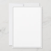 Simple Minimalist Black Bow Thin Border No text ノートカード (裏面)