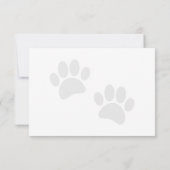 Simple Minimalist Blank With Border Dog Paw Prints ノートカード (裏面)