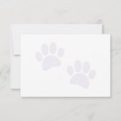 Simple Minimalist Blank With Border Dog Paw Prints ノートカード (裏面)