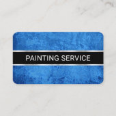 Simple Minimalist Blue Paint Grunge 名刺 (正面)