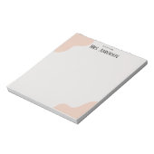 Simple Minimalist Boho Teacher Notepad  ノートパッド (回転)