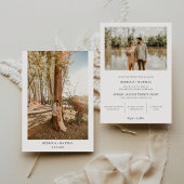 Simple Minimalist Boho Wedding 2 Photos 招待状