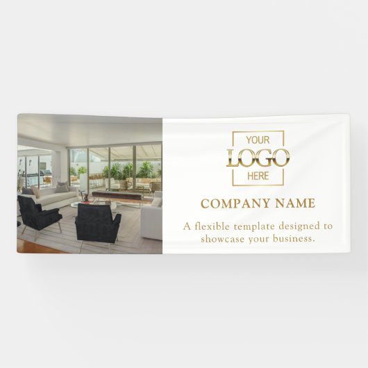 Simple Minimalist Business Logo Professional Vinyl 横断幕 (横)