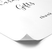 Simple Minimalist Cards and Gifts Sign ポスター (角)