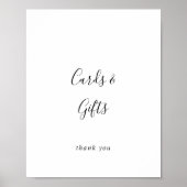 Simple Minimalist Cards and Gifts Sign ポスター (正面)