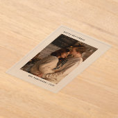 Simple Minimalist Couple Photo Christmas Card アクリル招待状 (レイダウン)