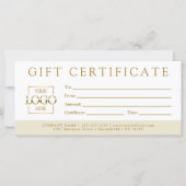 Simple Minimalist Custom Business Gift Certificate (正面)
