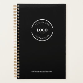 Simple Minimalist Custom Logo Branded black プランナー手帳
